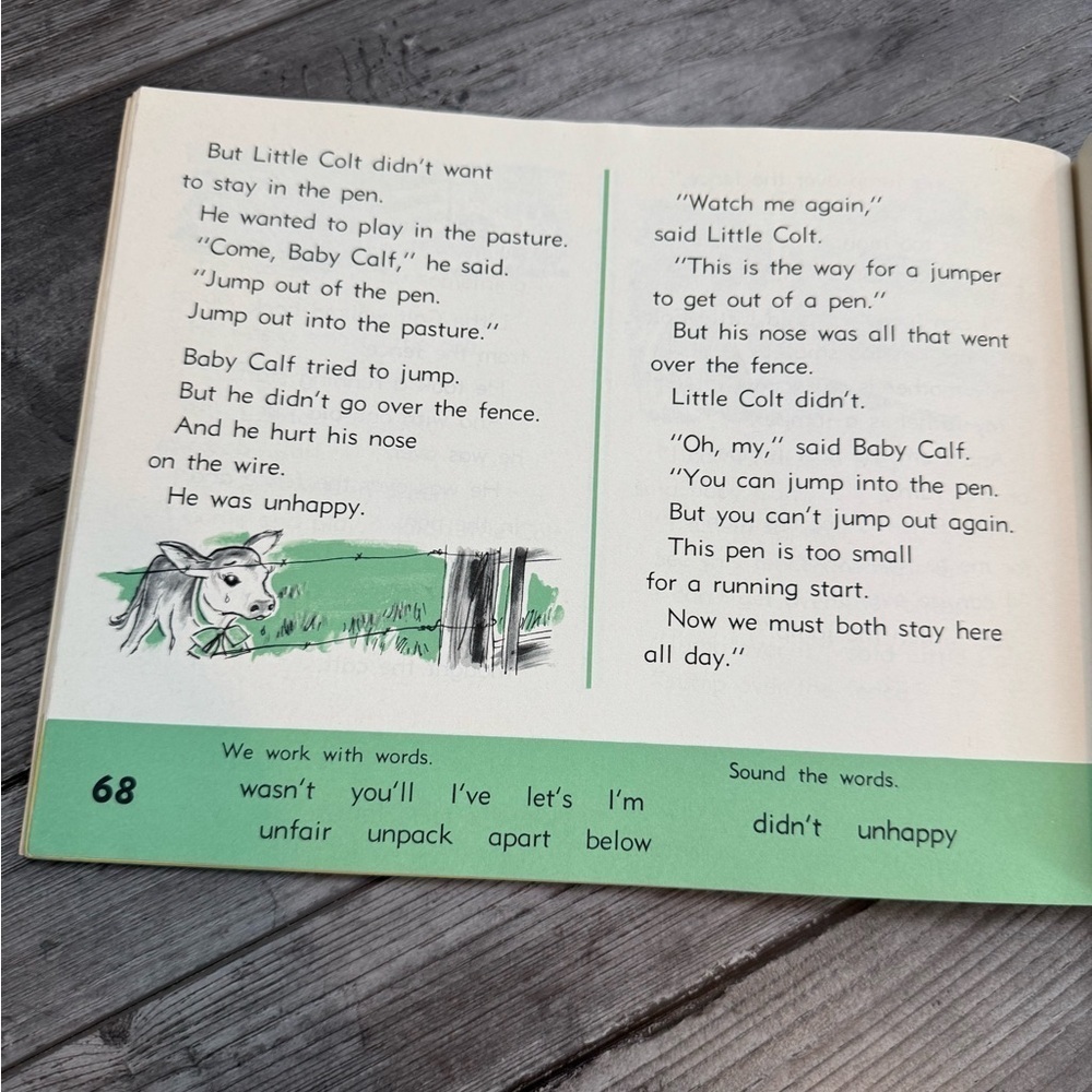 All Around with Dot and Jim 1stPhonetic Keys to Reading Workbook 1953 Vintage - Picture 6 of 13